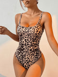 Women'S Fashionable Leopard Print Sleeveless Jumpsuit, a Summer Essential - Leopard Print