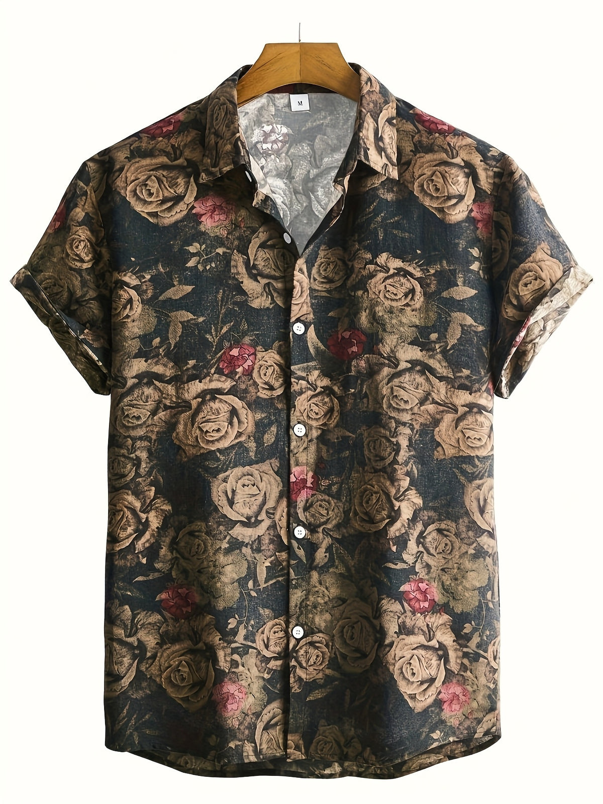 Printed Design- Not Textured Men's Summer Fashion Casual Labeled Shirts, Ideal for Beach Surfing, Outdoor and Indoor Wear - Mixed colors