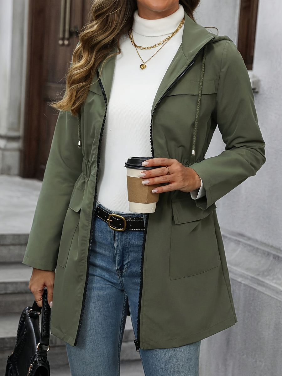 Spring and Autumn Elegant Casual Jacket Outerwear - Olive Green