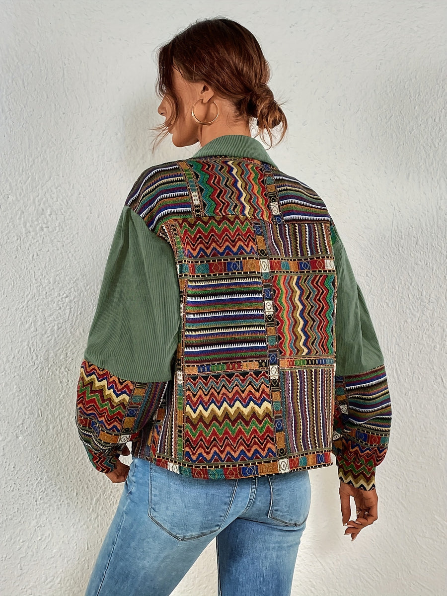 Women's Casual Outerwear Jacket - Green