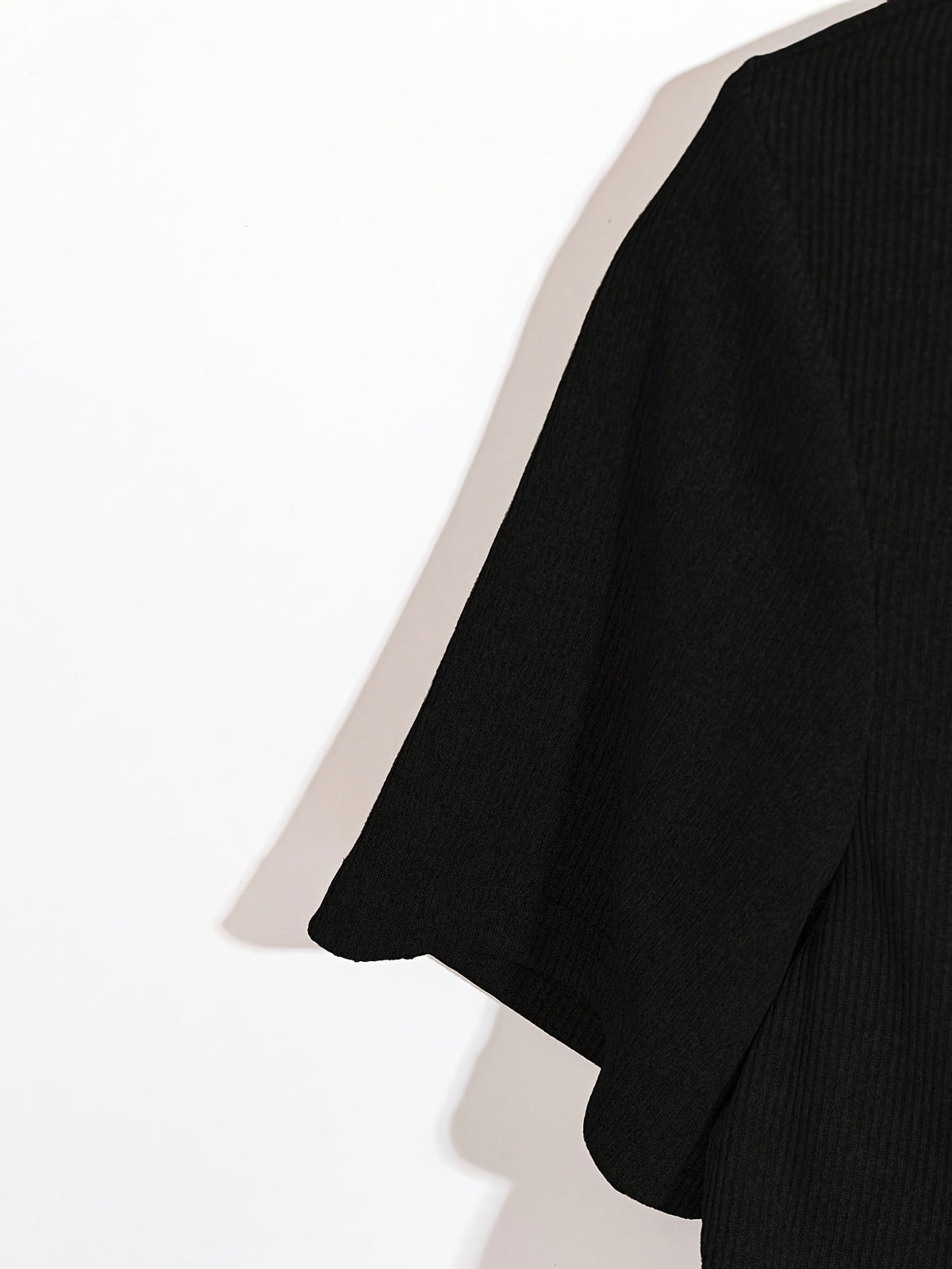 Women's Elegant Casual Asymmetrical Bow Detail T-Shirt - Soft Round Neck Top, Machine Washable All-Season Versatile Shirt for Casual Attire - Black