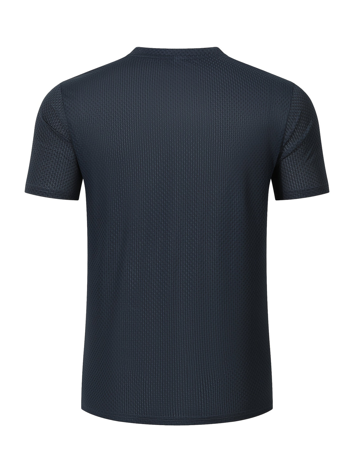 [Villa Le Water OBM] Summer Men'S New Random Print Comfortable Round Neck Men'S New Athletic Casual Fashion All-Match T-Shirt - Navy Color