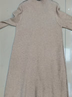 Autumn And Winter Women'S Dress Winter New Style Dress High-End Mid-Length Pullover Sweater Dress - Apricot
