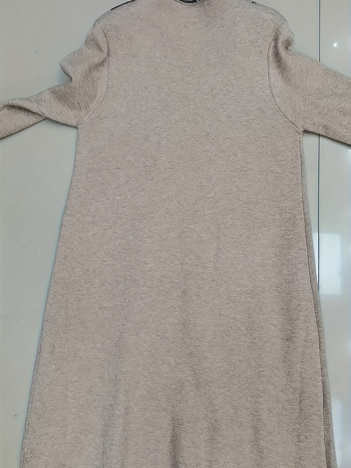 Autumn And Winter Women'S Dress Winter New Style Dress High-End Mid-Length Pullover Sweater Dress - Apricot