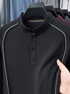 Father's Day Gift for Men 2026 Spring New Arrival Three-Layer Sweatshirt, Heavy-Duty Stitching with Double-Sided Cationic, Essential Business Commute Wear - Black