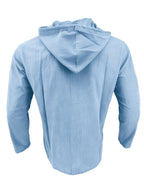 Zhiyu OBM 2pcs Men's Fashion Casual Beach Style Hooded Long Sleeve Open Front Cardigan | High-End Skin-Friendly Soft Shirt | 100% | Essential Golf Beach Polo Outfit | Breathable and Lightweight | for Indoor Gatherings and Outdoor Sports | Wardrobe - Apricot + Blue
