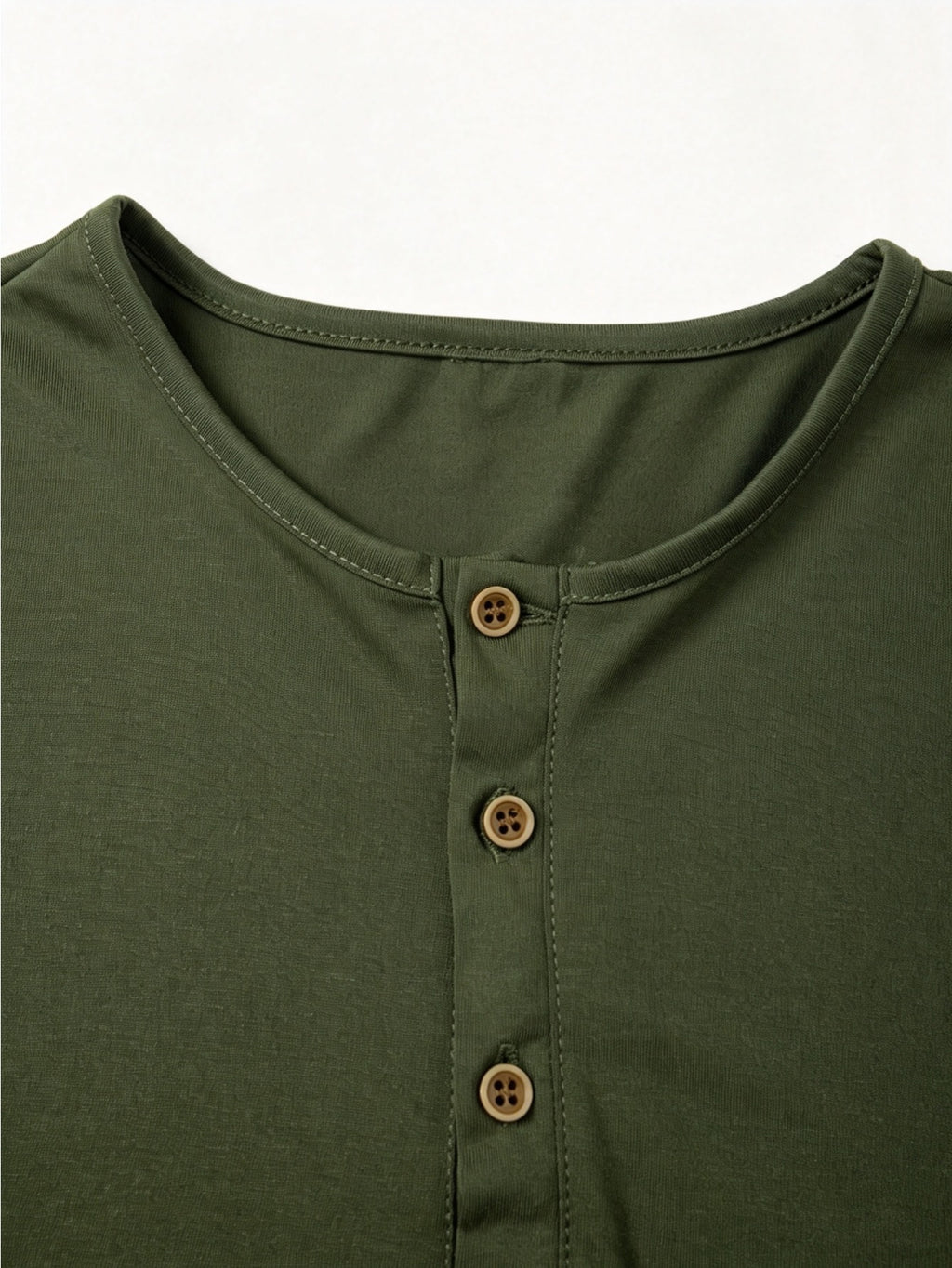 Men'S Classic Retro Henley Long Sleeve T-Shirt 5pcs, American Casual Solid Color Half-Button Up Top, Spring Fall Winter Men'S Comfortable Versatile Base Layer 5pcs, Suitable for Commuting, Business, Casual, Outdoor Activities, Travel - Black+Green+Khaki+Blue+Dark Gray