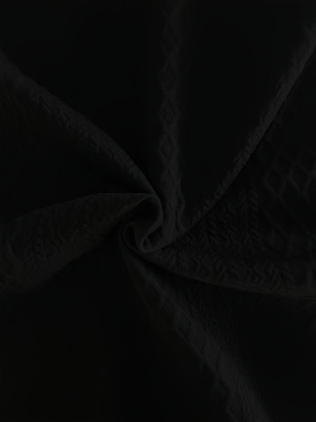 Men's Stand Collar Textured Jacquard Knit Henley Shirt with Light Luxury Buckle Patchwork, Long Sleeve Autumn/Winter Business Top - Black