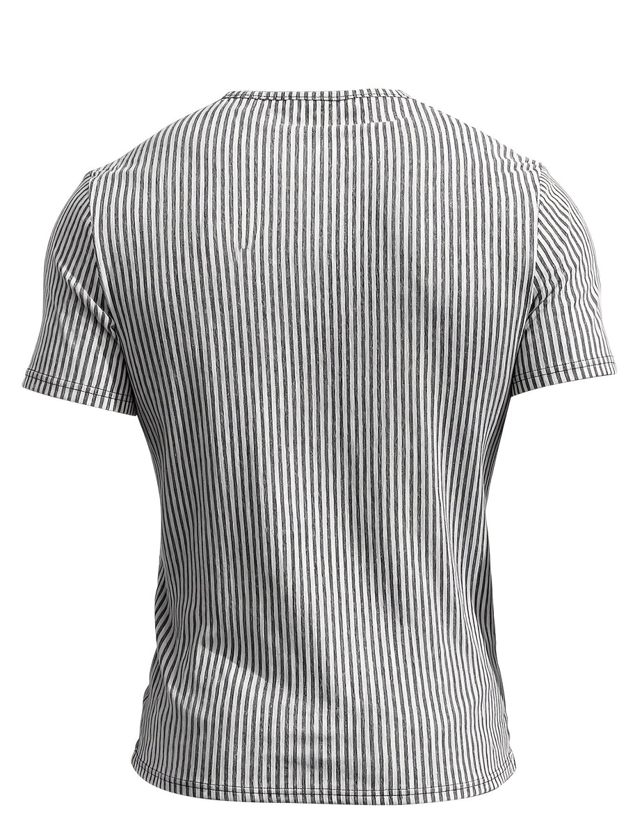 Pearson OBM Men's High-Quality Clothing - Men's Heavy-Duty Henley Shirt - Single-Button Collar & Chest Placket, Casual Button-Front Blouse, Thick, Soft, and Comfortable Fabric, Machine Washable Solid Color Sweater - Versatile for Smart-Casual - White