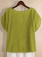 Women'S Solid Fashion Shirt for Summer - Greenish Yellow