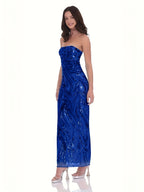 2026 Women's Elegant Party Dress, Fashionable Light Luxury Niche Designer Hot Outfit Gown, Women's Fashion Carnival Attire - Royal Blue