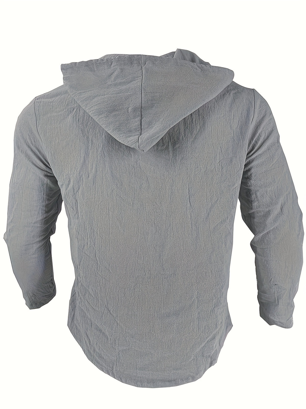 Men'S Spring And Autumn Fashion Versatile Casual Long-Sleeved Shirt, Light, Comfortable And Breathable Linen And Solid Color Shirt, New Season - Grey