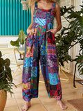 New Printed Side Pocket Overalls for Women, Perfect for Vacation - Mixed colors