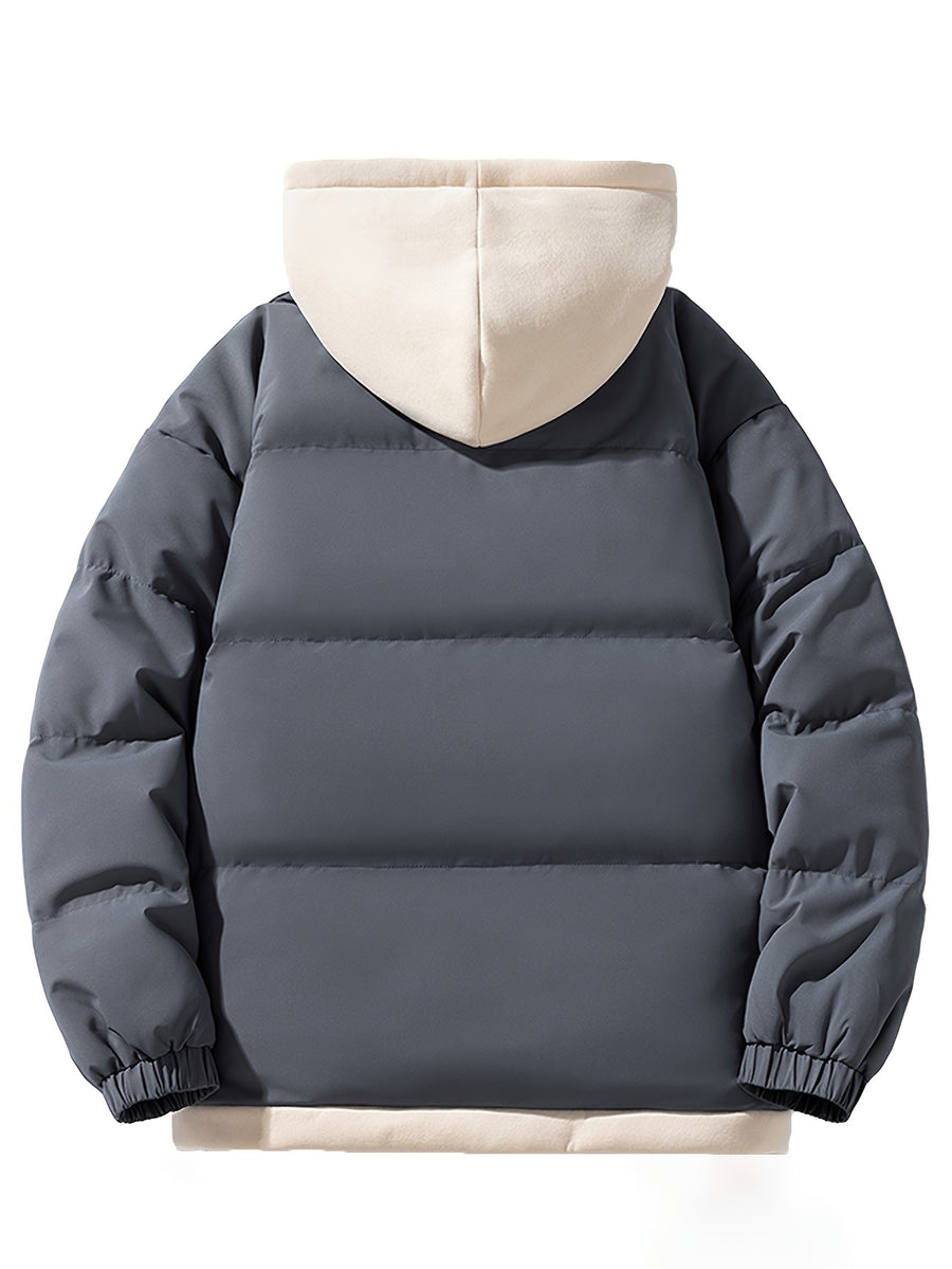 Winter Thickened Hooded Coat - Dark Gray
