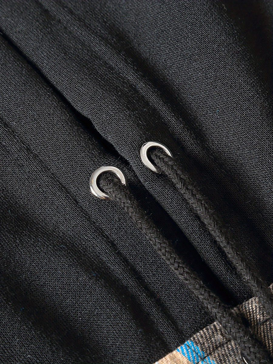 Men's Hooded Sweatshirt - Grid 2