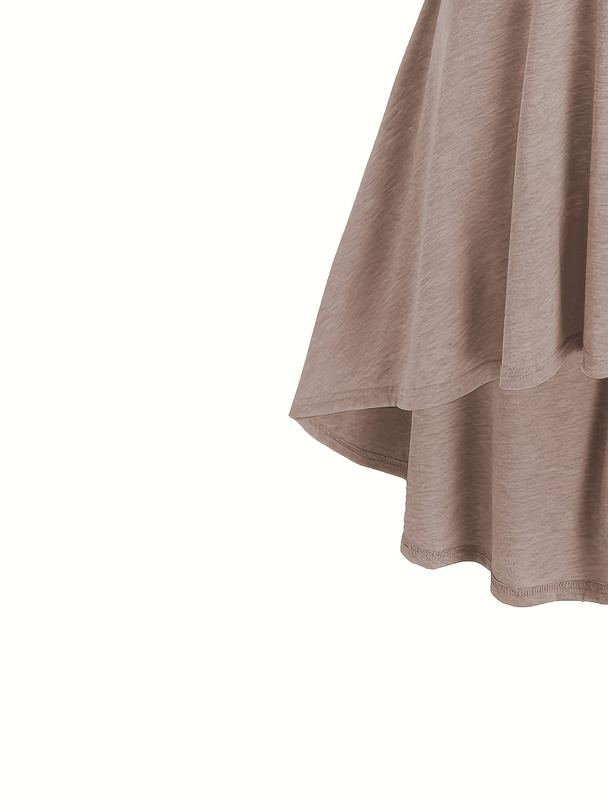 Casual Solid Color, Front Cross Straps with Eye Hook Design, Retro Bust Contour, Short Front Long Back Comfortable Casual, Home, Vacation Dress, Targeted Development - Khaki
