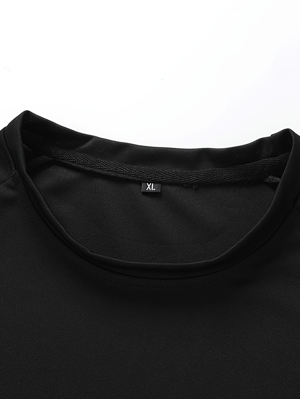Men's Crewneck Sweatshirt, a Versatile Casual Top for Spring and Autumn, Featuring Side Line Detailing. Suitable for Daily Commutes, Streetwear Outings, Light Sports, and Casual Gatherings, This Basic Men's Sweatshirt Is Easy to Pair with Any Outfit - Black