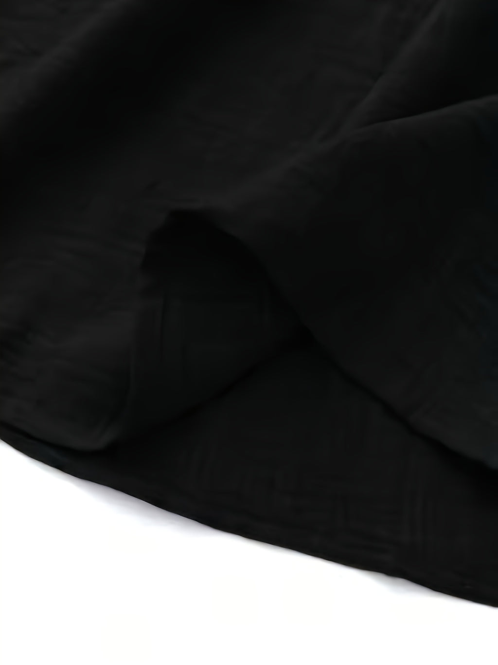 Women'S Casual Wide Leg Pants, Elastic Waist, Solid Color, Polyester 100%, Loose Fit, Long Length, Woven Fabric, 200g/m², for Spring/Fall, Weekend Casual Wear - Black