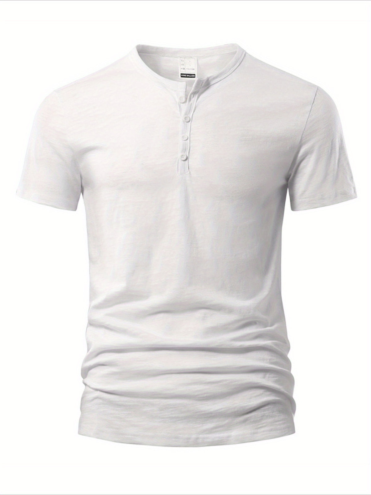 Men'S Summer Fashion T-Shirt Solid Casual Men'S Beach Vacation T-Shirt - White