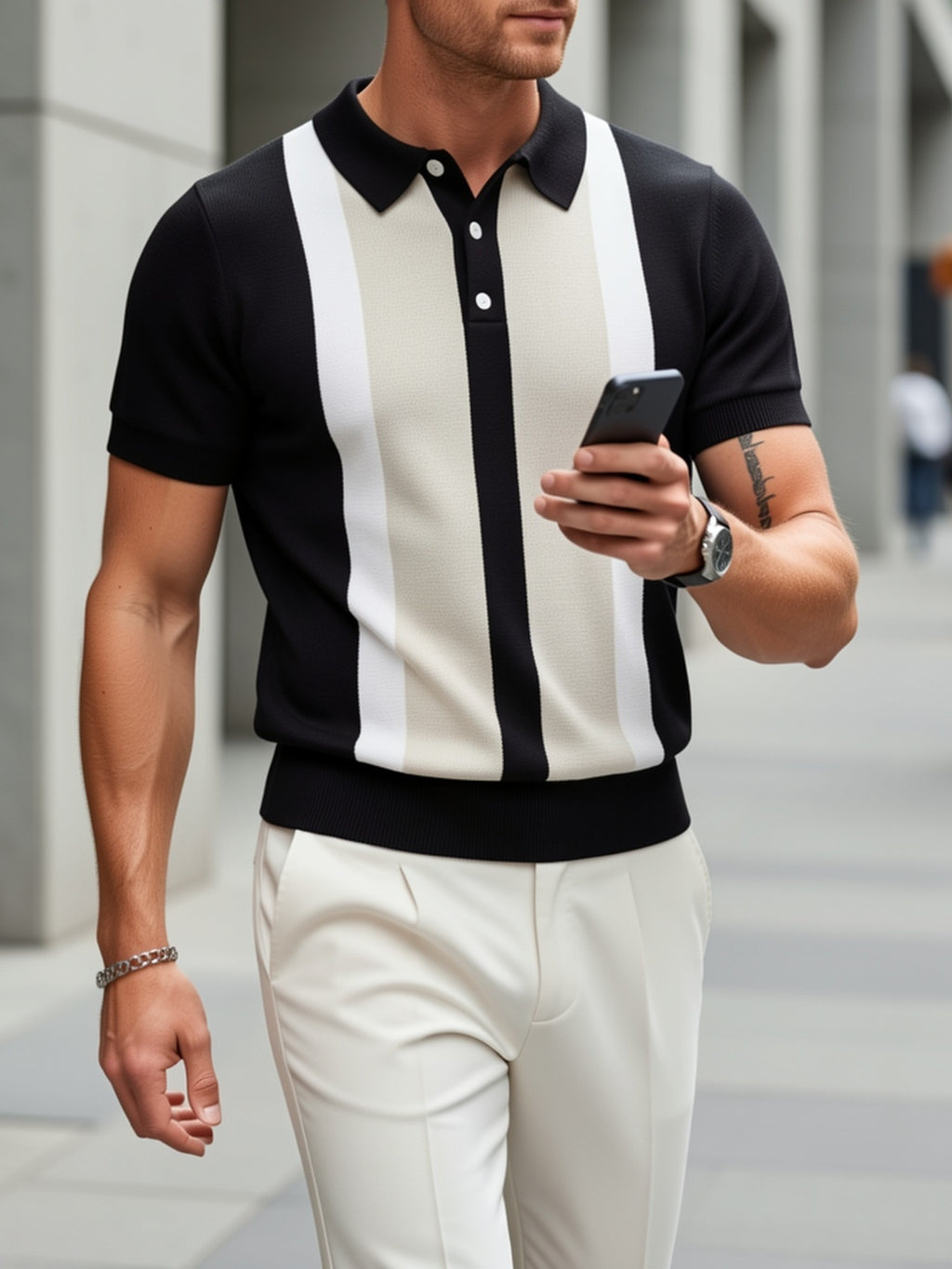 Men'S Color-Block Short Sleeve Polo Shirt, Soft Comfortable Breathable Outdoor Sports Or Home Casual Perfect Gift for Family - Mixed colors