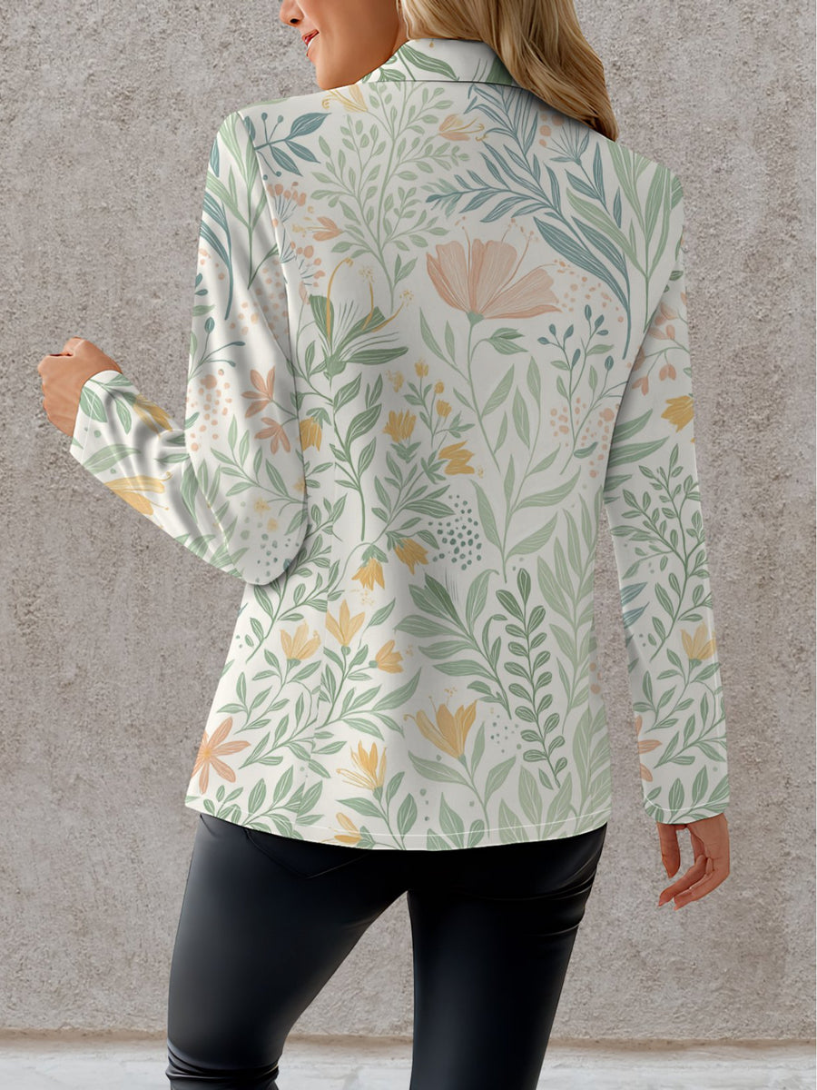 Autumn Elegant Turn- Collar Women's Beautiful Long Sleeve Coat, Personality Stylish Versatile Exquisite Blazer - Mixed colors