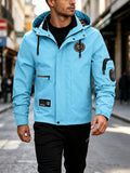 Men's Spring-Autumn New Style Fashion Zipper Jacket - Fashionable and Versatile Outdoor Daily Casual Commuting Jacket - Multi-pocket Hooded Jacket - Can Also Be Given as a Gift to Others - Light Green