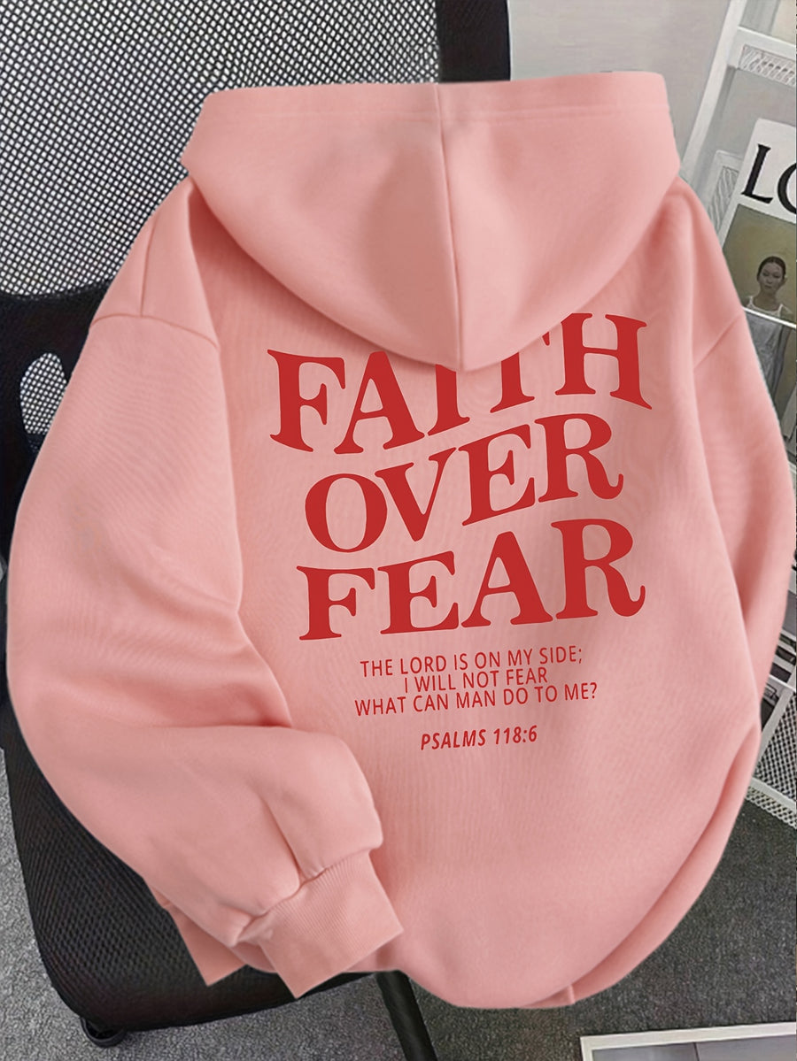 D92 - Women'S Letter Print Hoodie Sweatshirt, Fashion Casual Loose Pullover, Lightweight All-Season Machine Washable Top - DXL576 - Pink 1