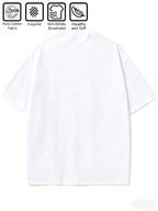 Cartoon Pattern Print T-Shirt, Round Neck Design, Pure Short Sleeve Street Casual Wear. Easy And Comfortable, Versatile Summer Short Sleeve T-Shirt, Suitable for Men'S Outdoor Activities, Gym Studio, Office Daily Wear - White