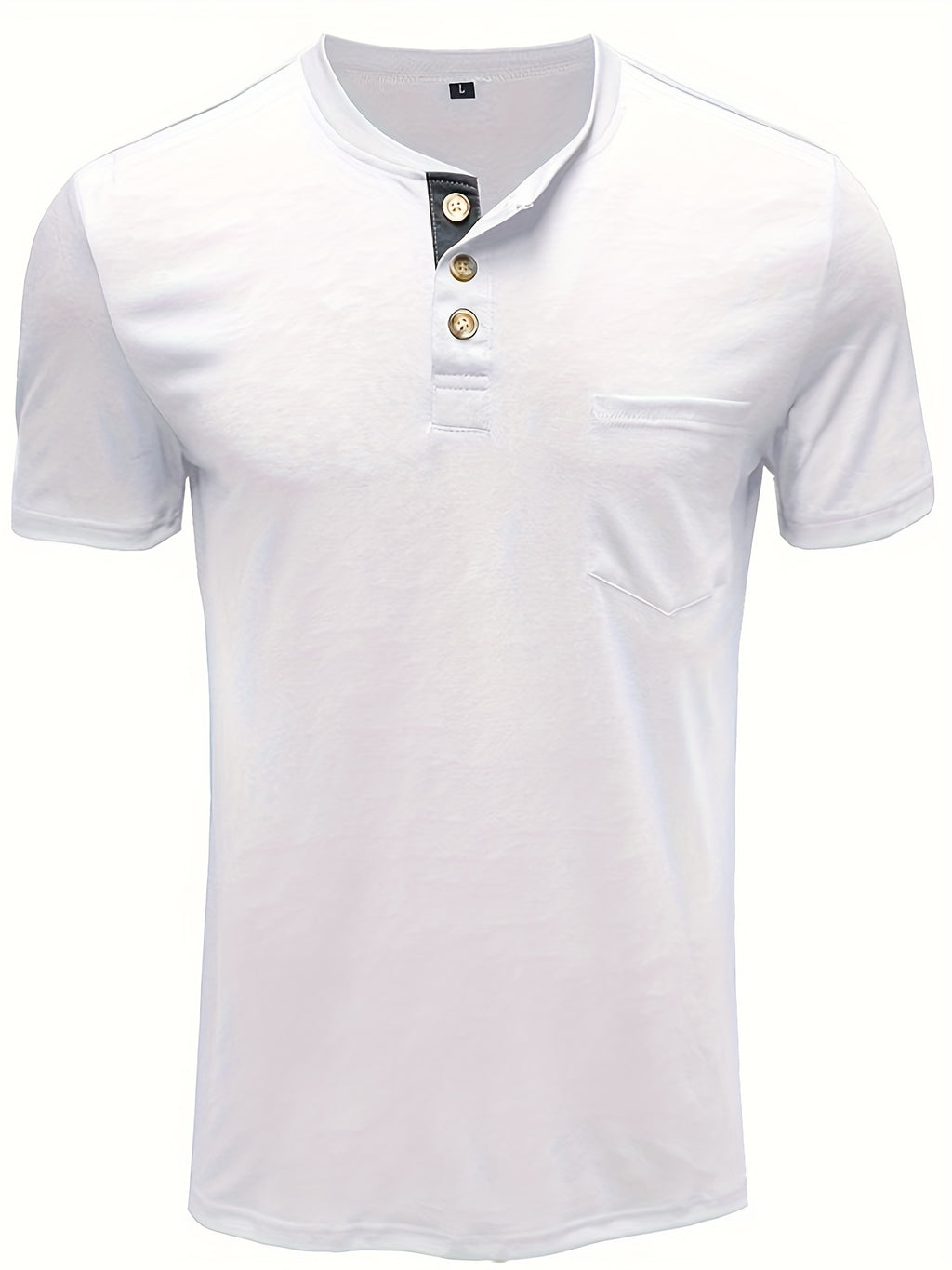 Summer Henry Short Sleeve Two-Piece Set - Sky Blue And White