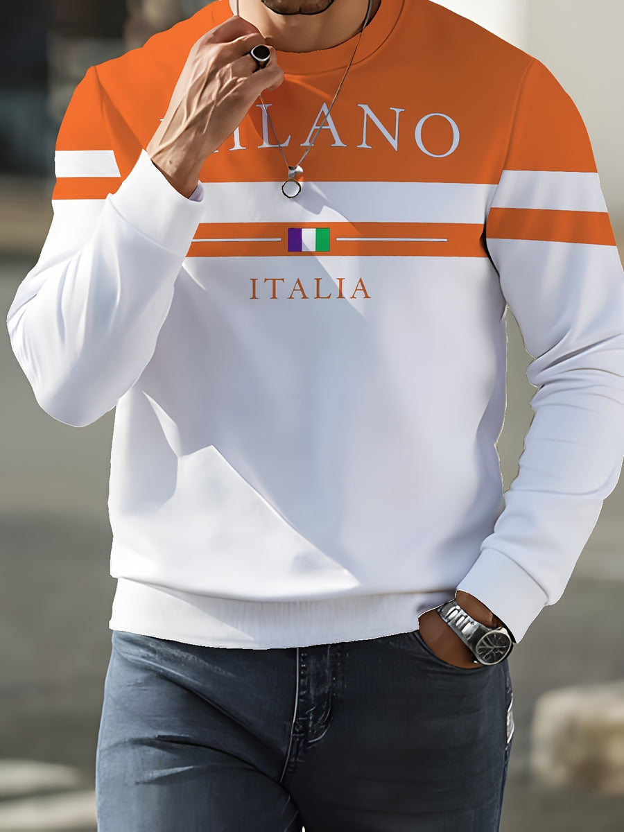 Men's Crew Neck Sweatshirt, New Spring/Autumn Crew Neck Top, Trendy Men's Crew Neck Sweatshirt Winter Clothes for Men - Mixed Color 4