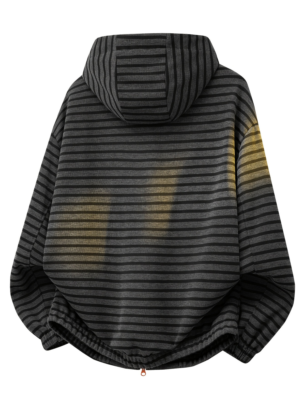 New 2026 Retro Premium Men'S Striped Jacket Texture Preppy Casual Hooded Coat Top - Black
