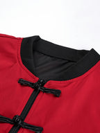 Men'S Easy Solid Color Classic Version Jacket Light And Thin Jacket, Comfortable Upper Body, New Chinese National Style Tang Suit, China-Chic, Versatile Casual Wear, Matching Coat - Red