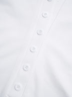 New 2026 Style! Summer Casual Lapel Bodysuit, Slim Fit Flattering Hot Short Sleeve T-Shirt, Versatile Basic Style ZLLZ - Off-white