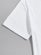 Men'S Short Sleeve T-Shirt - Lightweight Outdoor Casual Round Neck Tee, Basic Fit for All Outfits, Comfortable Movement with Adequate Sleeve Space, Breathable And Dry Fabric for Long Wear Without Stuffiness, Suitable for Short Trips, Commuting - White