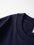 Heavyweight Men's 100% Pure Cotton Crew Neck Printed T-Shirt, a Stylish and Versatile High-Quality Top, an Essential for Daily Wear, Street Jogging, and Other Casual Outfits - Blue