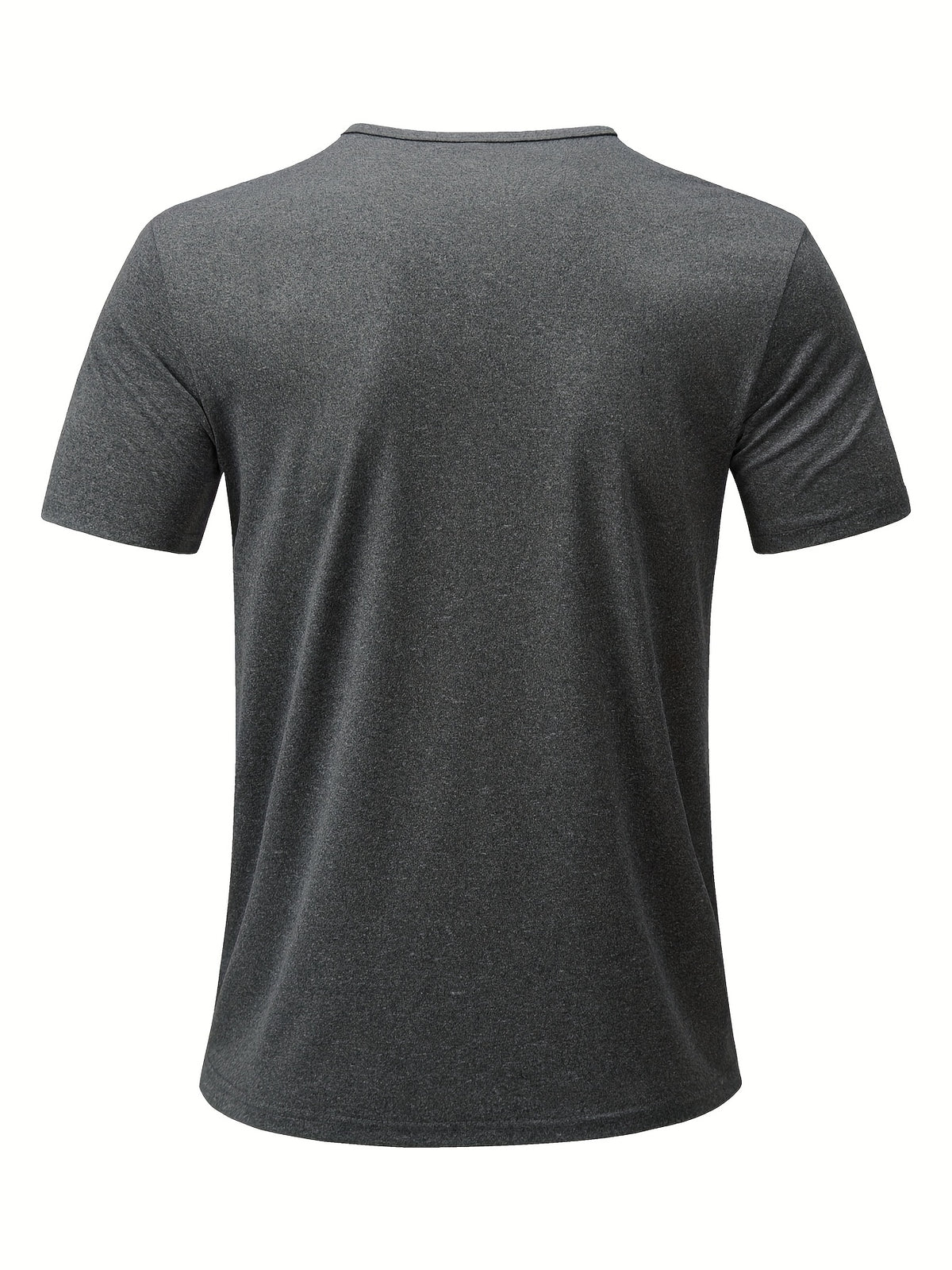 5-Pc Men'S Casual Lightweight Solid Color Moisture-Wicking Breathable Henley Shirts, Casual V-Neck Short Sleeve, Soft Comfort Breathable Quick-Dry Slight Stretch Outdoor Henley Tops, Sweat-Resistant - Green, red, blue, black, gray, light gray