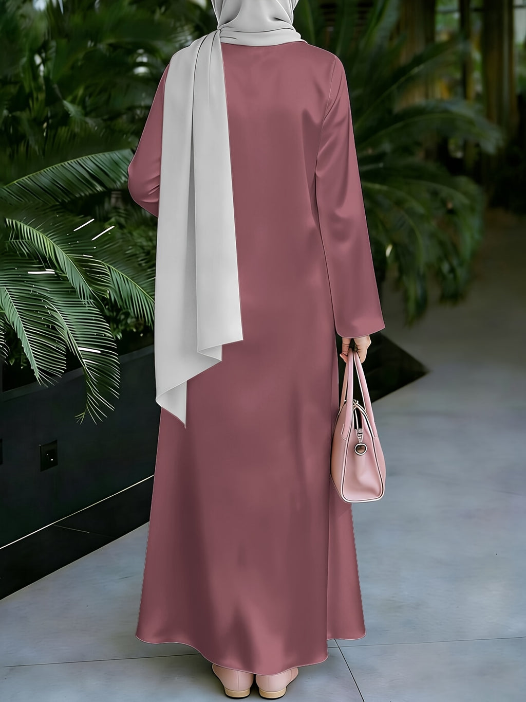 New Middle Eastern Style Muslim Elegant Robe, Featuring Middle Eastern Ethnic-inspired Prints and Maxi Dress Design, Suitable for Eid Al-Fitr and Eid Al-Adha. This Loose, Comfortable, and Breathable Long-sleeve Dress Is Perfect for Commuting - Mixed colors