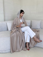 Middle Eastern Special Fashion Muslim Women'S Clothing Easy Elegant Fashion Loose Batwing Sleeve Abaya Robe - Apricot