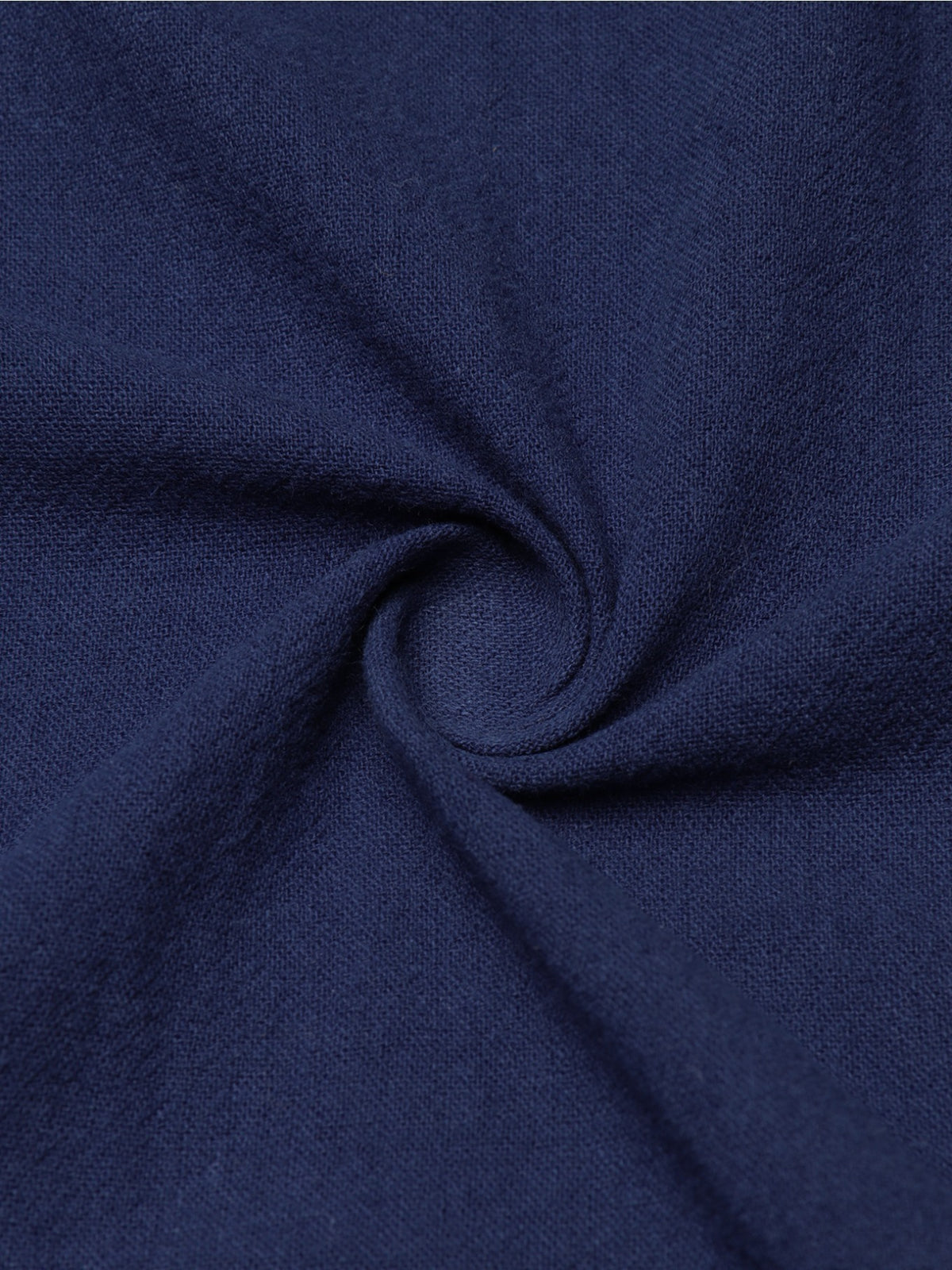Minimalist Light Luxury Men's Linen Hooded Long-sleeve Garment. The Smooth Handwritten Letter Print on the Front Chest Enhances the Overall Style, While the Crisscross Tie-strap Construction Creates a Distinctive Neckline. The Long-sleeve Hooded - Navy Color