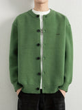 Men's Autumn Winter Trendy Versatile Warm Cardigan Sweater 25861 - Green