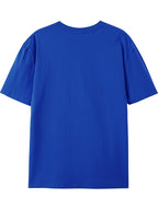 100% Women'S Round Neck Casual Summer Top, Breathable Spring/Summer/Fall T-Shirt (Machine Washable), Suitable for Casual Outfits, Women'S Pure Short Sleeve T-Shirt, Women'S Round Neck Top - Blue