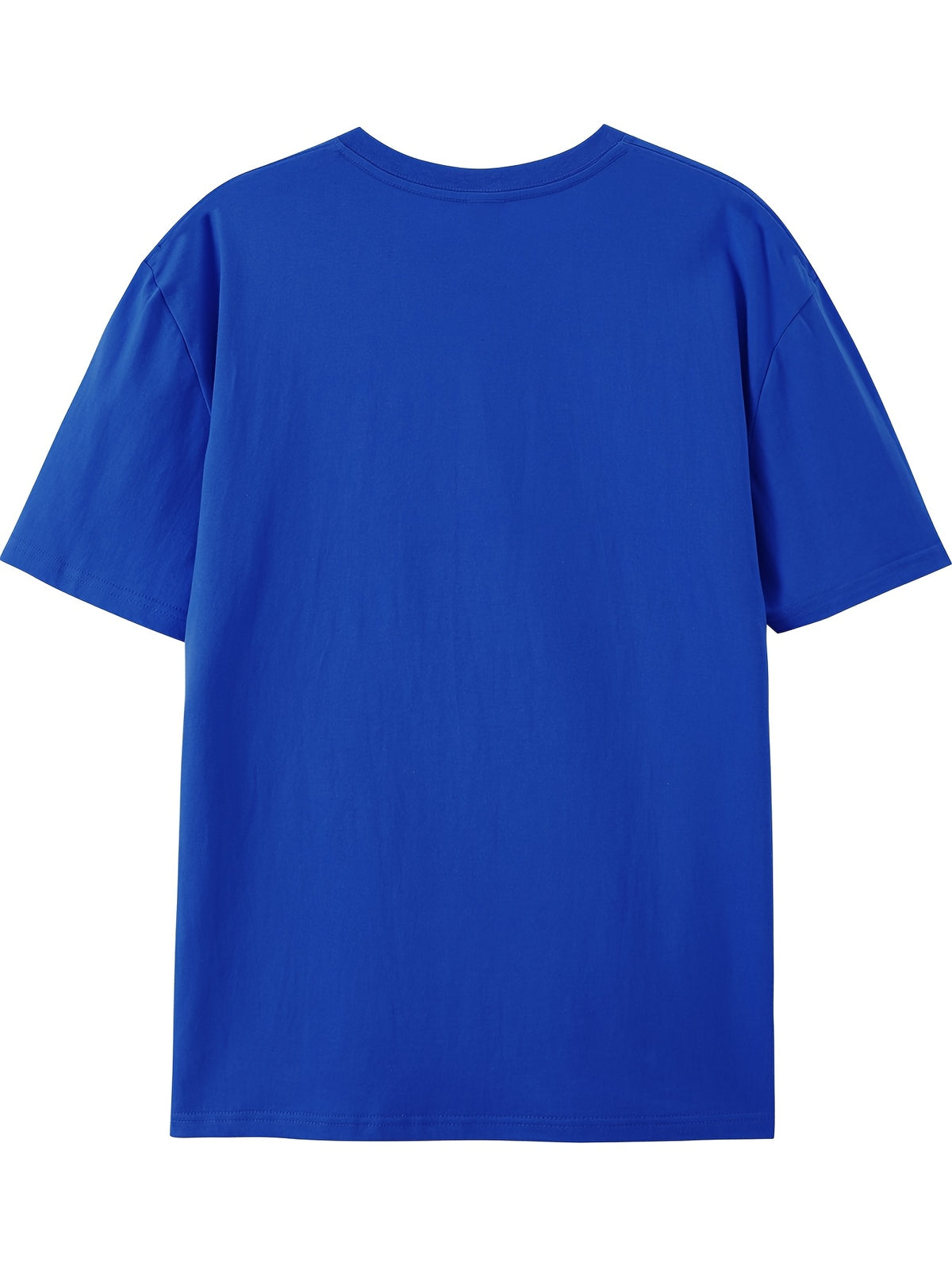 100% Women'S Round Neck Casual Summer Top, Breathable Spring/Summer/Fall T-Shirt (Machine Washable), Suitable for Casual Outfits, Women'S Pure Short Sleeve T-Shirt, Women'S Round Neck Top - Blue