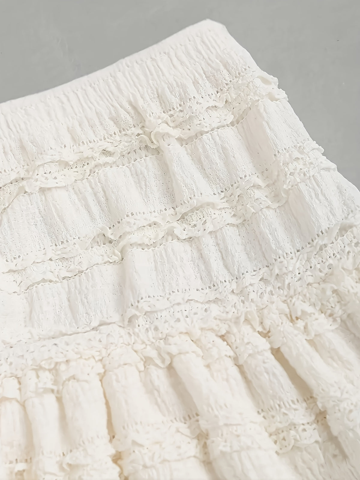 BK012107 White Skirt Lace - Milky