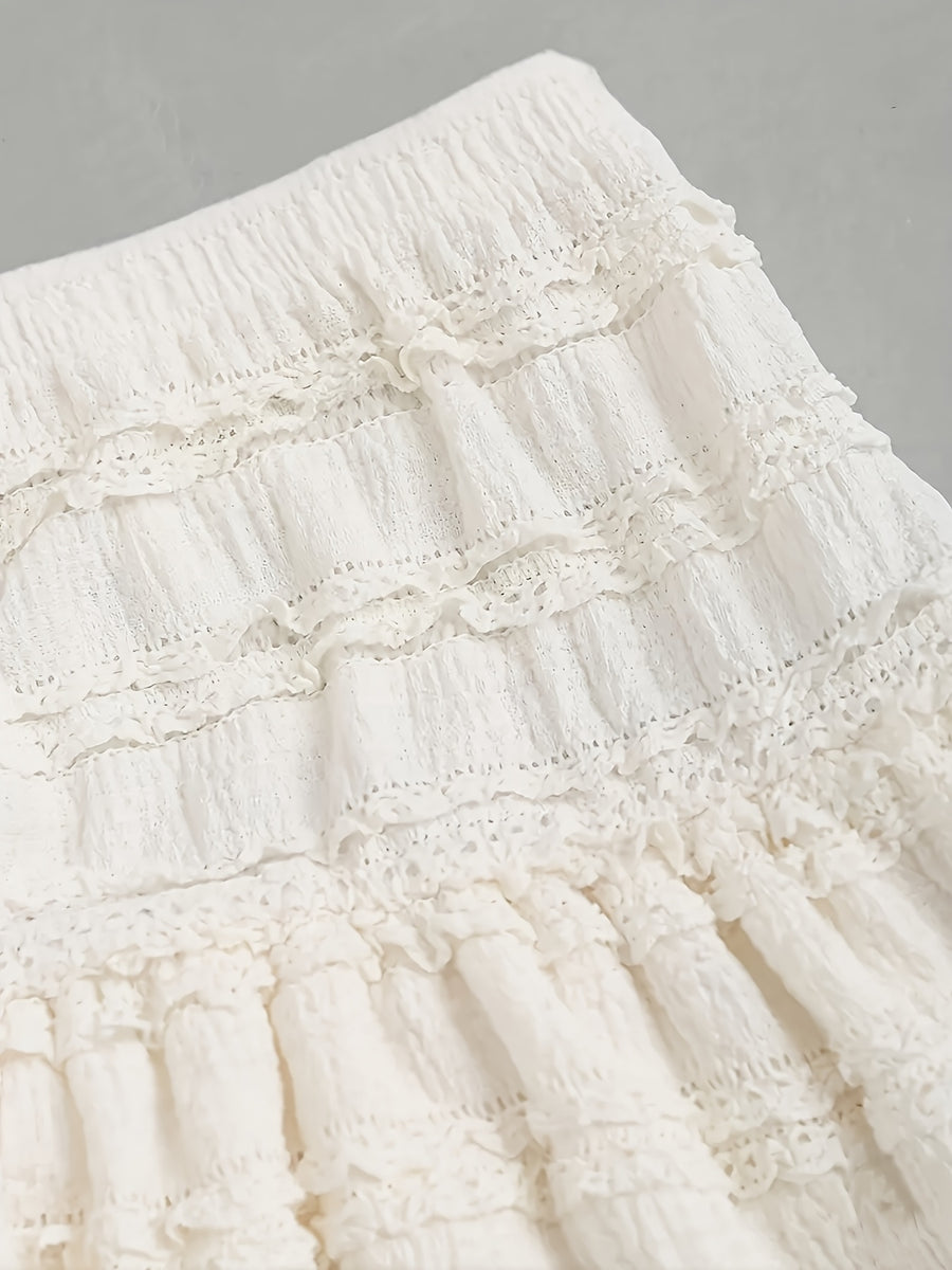 BK012107 White Skirt Lace - Milky