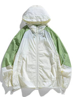 Men'S Hooded Jacket, Summer Lightweight Outdoor Jacket, Breathable Casual Coat, Zippered Pockets, Suitable for Fishing, Running, Hiking And Outdoor Travel, Ideal for Summer Outdoor Activities And Sports - Ivory White