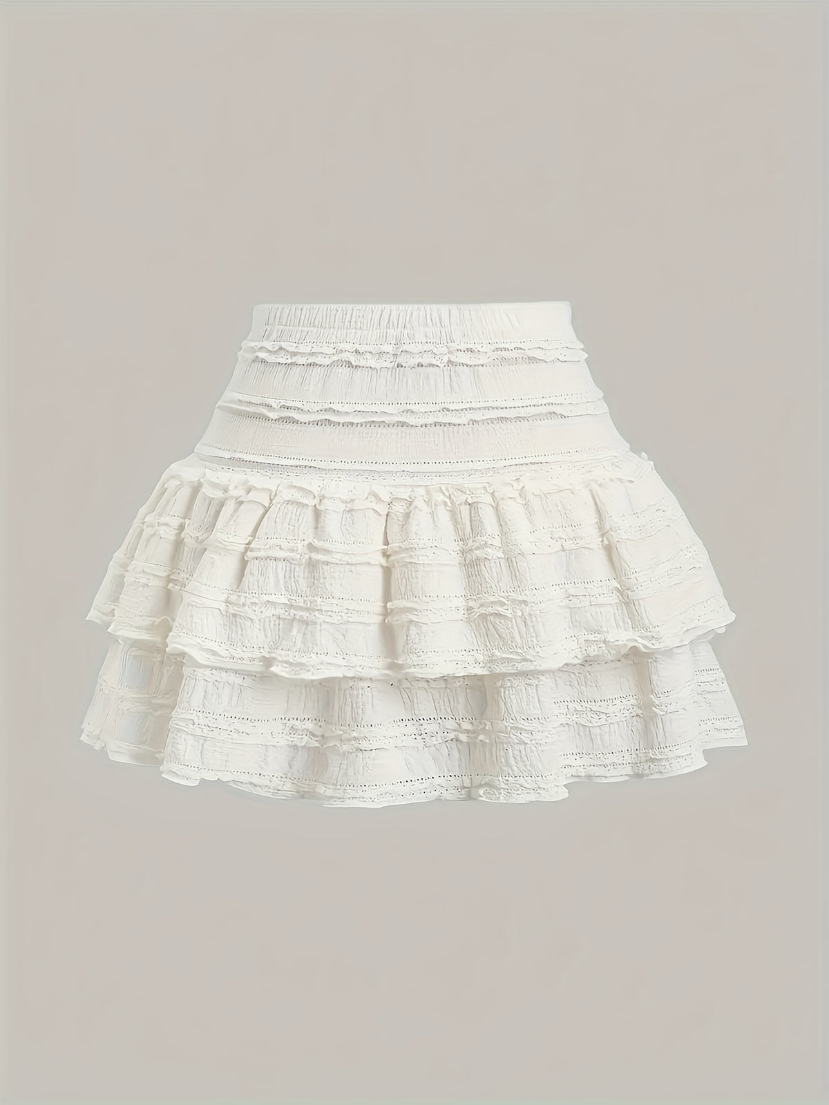 BK012107 White Skirt Lace - Milky