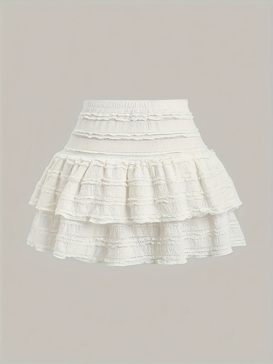 BK012107 White Skirt Lace - Milky