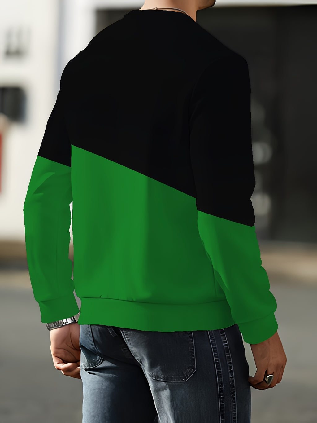 Men's Crew Neck Sweatshirt, Trendy Brand Fashion, Long Sleeve, Fall/Winter 2026, New Arrival, Premium Crew Neck Sweatshirt - Mixed Color 4