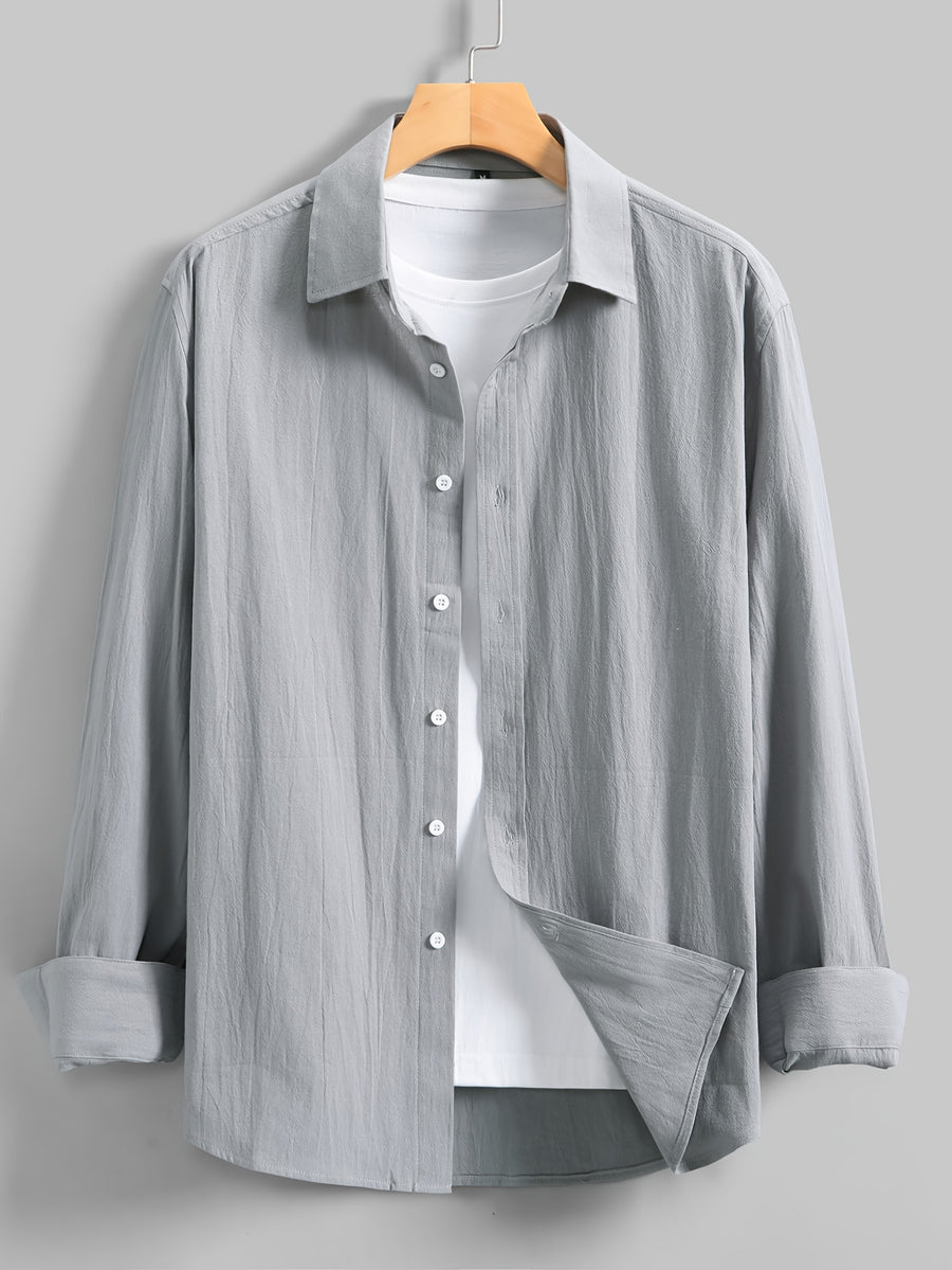 Men'S Casual Shirt - Grey