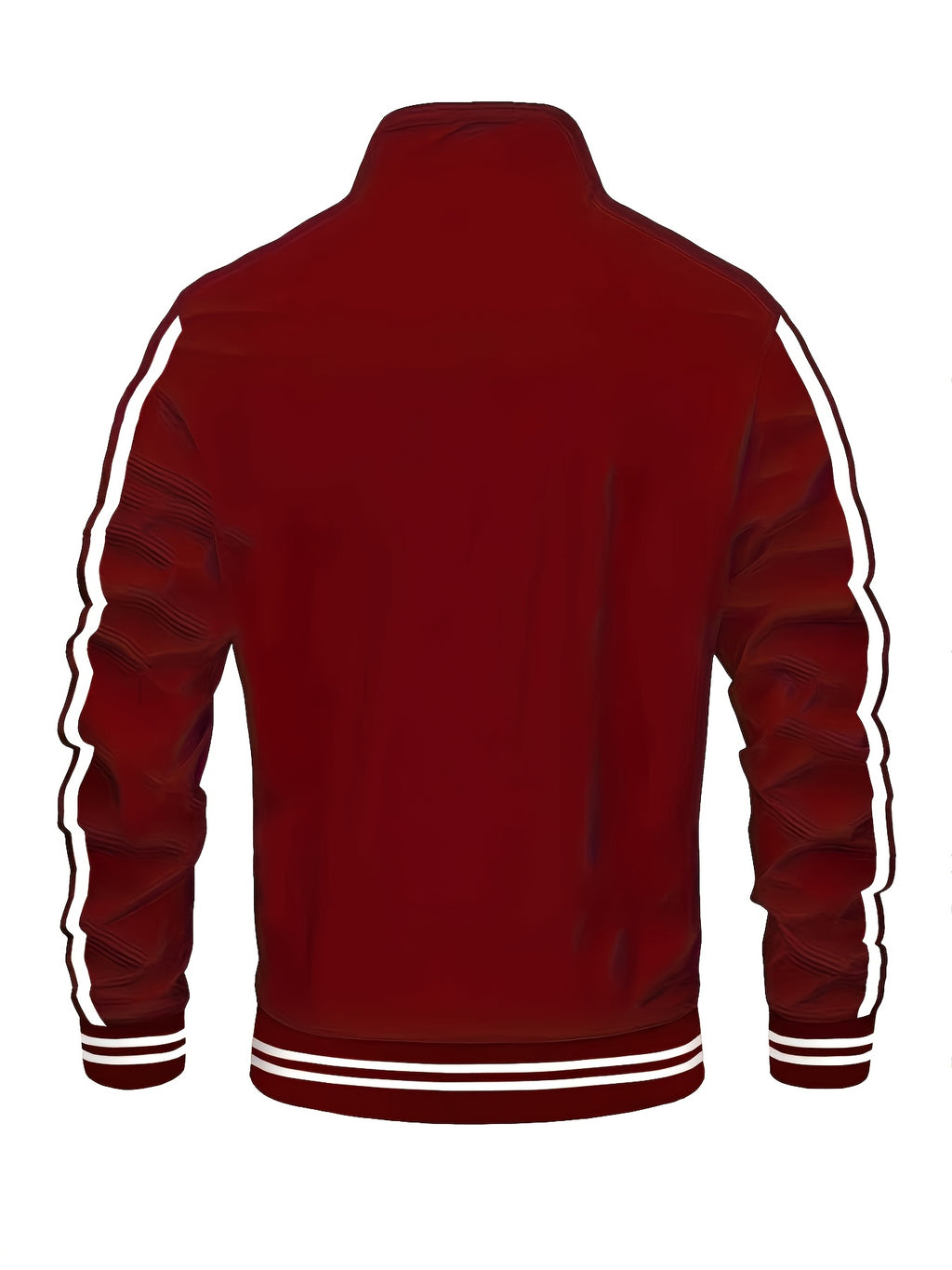 Men'S New Casual Sports Jacket, Outdoor Breathable Running Coat, Casual Zipper Stand-Up Collar Jacket Trench Coat, Suitable for Outdoor Hiking Fitness Activities, Multi-Color Available - Burgundy